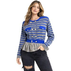 Vintage A Milano Sweater in Blue and Gray Size L